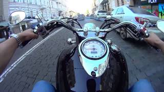 Покатушка по городу СМОТРОВАЯ Yamaha Drag Star 1100 Харьков [upl. by Atik]