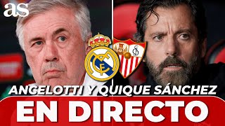 REAL MADRID 1  SEVILLA 0  ANCELOTTI y QUIQUE SÁNCHEZ FLORES rueda de prensa post partido [upl. by Haerb919]