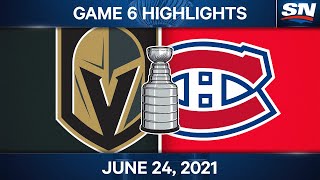 NHL Game Highlights  Canadiens vs Golden Knights Game 6  Jun 24 2021 [upl. by Htrag154]