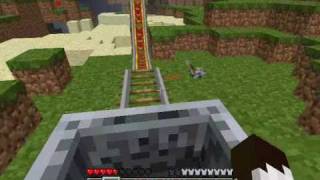 How to make a powered minecart track in minecraft [upl. by Ayahs]