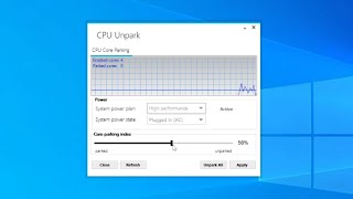 How To Unpark All Your CPU Cores in Windows 10  Speed Up Computer [upl. by Ledoux479]