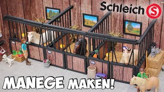 DE STALLEN VAN DE NIEUWE SCHLEICH PAARDEN MANEGE BOUWEN 🤩 Manege serie 15  Daphne draaft door [upl. by Eiznek]