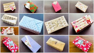 13 Fancy Gift Wrapping for Rectangle Box  Christmas Gift Wrap Ideas  How to Wrap a Box [upl. by Suhsoj]