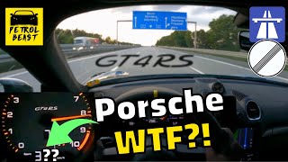 Porsche 718 GT4 RS  REAL Top Speed of my car on German Autobahn [upl. by Eux]