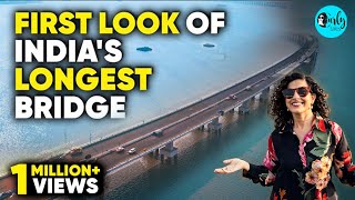 Exclusive Drive On Indias Longest Sea Bridge  Mumbai Trans Harbour Link  Curly Tales [upl. by Nonregla]