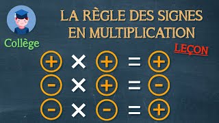 La règle des signes en multiplication  Collège  Petits Savants [upl. by Tracy]