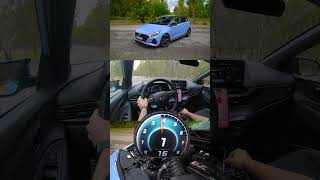 Hyundai i20N  0100Kmh Acceleration  235 HP RaceChip  Engine amp Exhaust Sound  Pure Burble [upl. by Nnylirak]