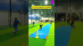 14 run needed in 6 balls Indoor Cricket cricket shorts cricketshorts [upl. by Anidam]