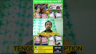 PEARLY TAN THINAAH VS JEONG NA EUN KIM HYE JEONG LIVE FINAL KOREA OPEN 2024 [upl. by Lezirg]