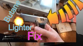 Easy Refillable Butane Torch Lighter Repair  Fix No  Low Flow gas lighter Hack [upl. by Raney]