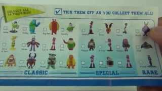 Monsters University Slimy Figurines Mystery Packs Toy Review TPF [upl. by Anahsal887]