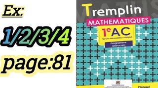 tremplin en mathématiques 1AC exercices 1234 page81 [upl. by Rafaellle955]