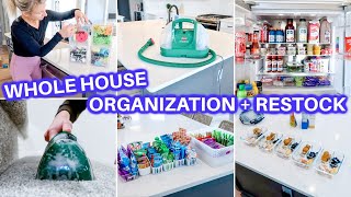 🏡 WHOLE HOUSE CLEAN WITH ME  ORGANIZE  HOUSE RESTOCK RESET  CLEANING MOTIVATION  JAMIES JOURNEY [upl. by Aiel]