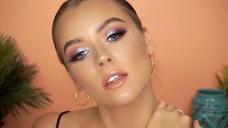 HUDA BEAUTY DESERT DUSK TUTORIAL  Maddie Edwards [upl. by Raclima561]