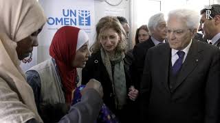 Mattarella  Giordania visita Campo profughi di Zaatari [upl. by Yregerg]