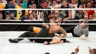 Roman Reigns pinned for the first time in WWE 11on3 Handicap Match Raw Sept 23 2013 [upl. by Shaya]