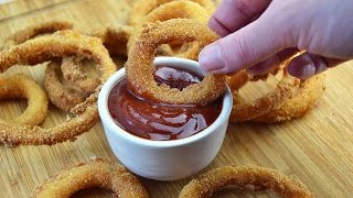 How to Make Onion Rings  Easy Crispy Breaded Onion Rings Recipe [upl. by Kopple]