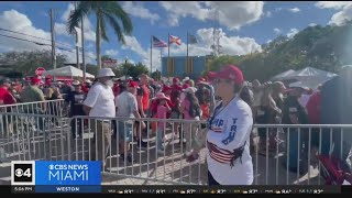 Hundreds line up to hear from former President Donald Trump in Hialeah [upl. by Havelock88]