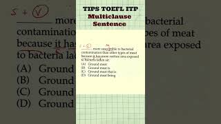 Cara menjawab soal multiclause sentence TOEFL Structures ITP english toeflitp education [upl. by Hcahsem630]