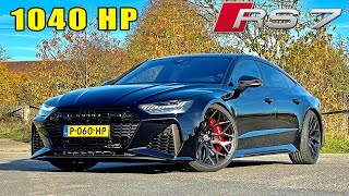 1040HP Audi RS7 C8 333kmh REVIEW on Autobahn [upl. by Ekihc]