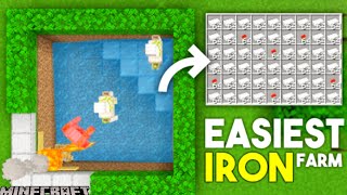 Epic Minecraft Iron Farm Build for Bedrock SUPER FAST [upl. by Ennovy]