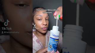 How I use minoxidil to grow my brows minoxidilhairregrowthresults alopecia minoxidil hairloss [upl. by Nomyaw937]