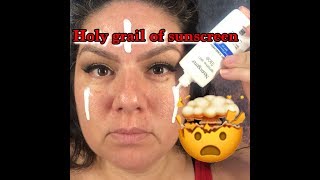 BEST SUNSCREEN FOR MAKEUP EVER Neutrogena Sensitive Skin Face Liquid Sunscreen SPF 50 [upl. by Ernest]