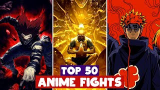 TOP 50 Most Watched Anime Fights on YouTube [upl. by Naval]