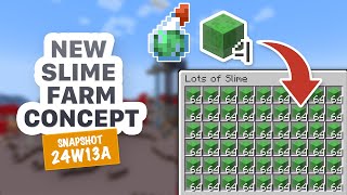 UNLIMITED SLIME From 4 Slime Blocks Minecraft Snapshot 24w13a 121 Slime Farm Concept [upl. by Layman]