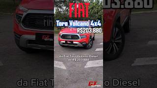 As coisas mais legais da Fiat Toro Volcano Diesel 4x4 shorts [upl. by Arrais691]