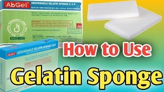 How to use Gelatin SpongeAbgelDental Bharat [upl. by Dowski]