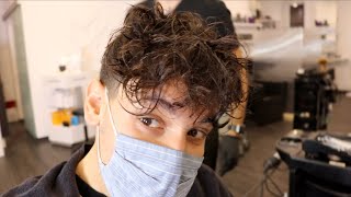 DAUERWELLE FÜR MÄNNER 💇🏻‍♂️ NUR 5 WICKLER 🤯  LOCKDOWN LOCKEN MIT D1IEC1 [upl. by Errol]