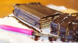 Recette gâteau Petit Beurre amp chocolat sans cuisson [upl. by Zetnom468]