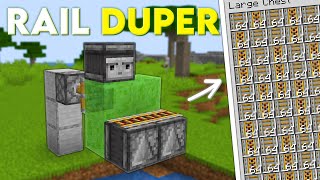 Easiest Rail Duplicator Farm in Minecraft 121  rail duper 121 java [upl. by Ammamaria]