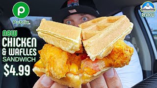 Publix® Chicken amp Waffles Sandwich Review 🐔🧇🥪  theendorsement [upl. by Ancell]