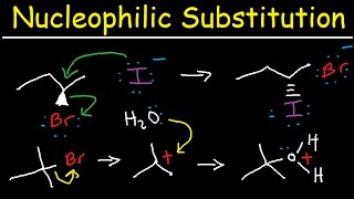 Nucleophilic Substitution Reactions  SN1 and SN2 Mechanism Organic Chemistry [upl. by Hyacinthie]