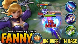 Fanny New Broken Build and Emblem From MPL S13 Damage Insane BIG BUFF  Build Top 1 Global Fanny [upl. by Tloh610]