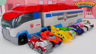 Toy Learning Video for Kids  Paw Patrol True Metal Vehicles Biggest Race [upl. by Salocin]