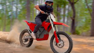 The Worlds Most Powerful Electric Dirt Bike  2023 Stark Varg ALPHA First Ride [upl. by Aiasi]