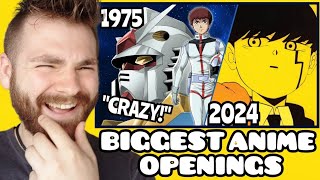 First Time Reacting to The MOST POPULAR Anime Opening of Each Year 1975  2024  ANIME REACTION [upl. by Alit]