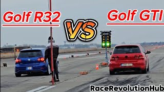 Golf R32 Vs Golf GTI amp Audi RS7 Vs Mercedes AMG E63 r32 gti audi mercedes race [upl. by Deehahs784]