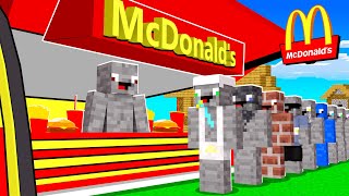 Ich ERÖFFNE einen STEIN MCDONALDS in Minecraft [upl. by Ardnikat234]