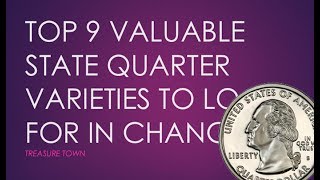 Top 9 Valuable State Quarter Errors In Pocket Change Find [upl. by Aenehs]