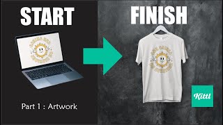 Screen Printing from Start to Finish  Part 1 Artwork basics with Kittl [upl. by Aara]