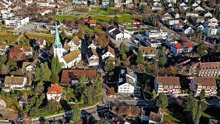 Drone Views of Switzerland in 4k Zollikon [upl. by Antonie335]