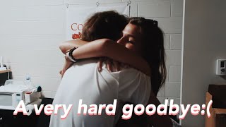 SISTER SAYS GOODBYE TO BROTHER AT COLLEGE emotional [upl. by Bedelia]