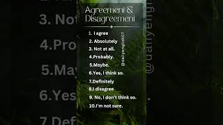 Ways to agree and disagree  Giving Opinions Agreeing amp Disagreeing In English [upl. by Mide643]