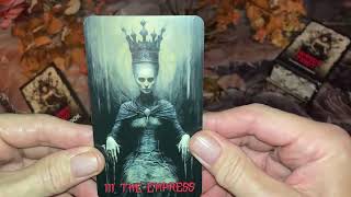 Horror Tarot by Crafterian  A Deck for Halloween or shadow work with some laziness amp limitations [upl. by Idnat]