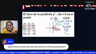 Curso de Matemáticas EXAMEN UNAMSUAyED 2024  PARÁBOLA [upl. by Nimsaj]