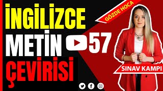 İNGİLİZCE METİN ÇEVİRİ DERSİ I GÖZDE HOCA [upl. by Anahs683]